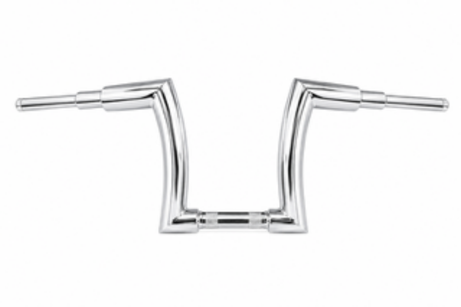 Silver bike handlebar riser on a white background