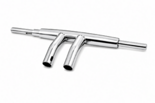 Metal T-shaped bracket on a white background